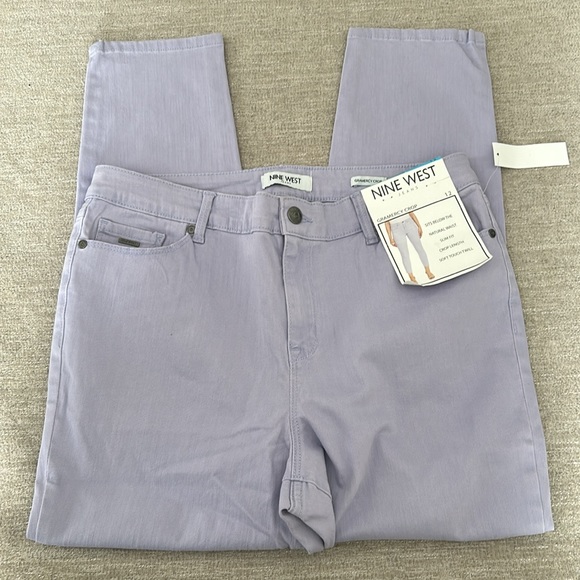 Nine West Gramercy Cropped “Sweet Lavender” Twill Pants. Size 12. NWT. - Picture 4 of 10